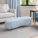 Ver imagem 5 de Puff Decorativo Banqueta Orgânico Feijão Curvo Maitê 138cm Bouclê:azul Claro