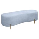 Ver imagem 1 de Puff Decorativo Banqueta Orgânico Feijão Curvo Maitê 138cm Bouclê:azul Claro
