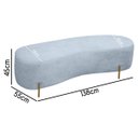 Ver imagem 4 de Puff Decorativo Banqueta Orgânico Feijão Curvo Maitê 138cm Bouclê:azul Claro