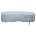 Ver imagem 2 de Puff Decorativo Banqueta Orgânico Feijão Curvo Maitê 138cm Bouclê:azul Claro