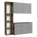 Ver imagem 4 de Armário de Cozinha Compacta 120cm Rustic/cinza Easy Madesa Rustic/cinza Rustic/cinza