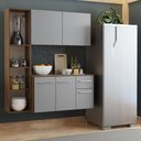 Ver imagem 2 de Armário de Cozinha Compacta 120cm Rustic/cinza Easy Madesa Rustic/cinza Rustic/cinza