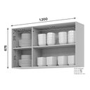 Ver imagem 7 de Armário Aéreo Cozinha Henn Fineze 3 Portas 120cm Areia