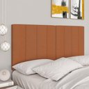 Ver imagem 1 de Cabeceira Estofada para Cama Casal Dakota Terracota - Móveis Arapongas Suede Terracota