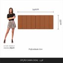 Ver imagem 3 de Cabeceira Estofada para Cama Casal Dakota Terracota - Móveis Arapongas Suede Terracota