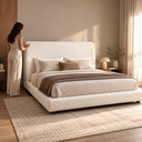 Ver imagem 4 de Conjunto King Cama Japonesa Cabeceira Milano Moderna Luxo Premiun Elegante Divani com Cabeceira Curv