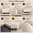 Ver imagem 3 de Conjunto King Cama Japonesa Cabeceira Milano Moderna Luxo Premiun Elegante Divani com Cabeceira Curv