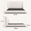 Ver mais imagens de Conjunto King Cama Japonesa Cabeceira Milano Moderna Luxo Premiun Elegante Divani com Cabeceira Curv