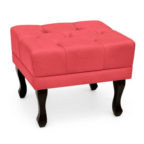 Puff Retro Confortável e Clássico Suede
