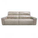 Ver imagem 1 de Sofá Retrátil e Reclinável de Couro Atami 2,50 M Taupe - Mempra Design