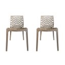 Ver imagem 2 de Kit 2 Cadeiras Gruvyer Fendi – Polipropileno Resistente, Design Moderno e Conforto