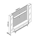 Ver imagem 3 de Rack com Painel Ripado para TV até 85 Polegadas com LED 100% MDF 304,8CMX237CM Pés em Madeira Maciça Mad Esp Nobre Clean Requinte Luminare