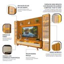 Ver imagem 5 de Rack com Painel Ripado para TV até 85 Polegadas com LED 100% MDF 304,8CMX237CM Pés em Madeira Maciça Mad Esp Nobre Clean Requinte Luminare