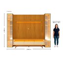Ver imagem 4 de Rack com Painel Ripado para TV até 85 Polegadas com LED 100% MDF 304,8CMX237CM Pés em Madeira Maciça Mad Esp Nobre Clean Requinte Luminare