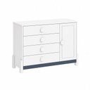 Ver imagem 6 de Quarto de Bebê Comoda 4 Gv em MDF e Berço 2 em 1 (Berço/Caminha) em MDF Linha Luna em MDF