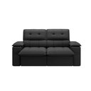 Ver imagem 7 de Sofá Retrátil e Reclinável 2,10m Suede Preto c/ Porta Copo Liverton Xflex