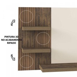 Painel para TV até 50 Polegadas 3 Prateleiras Chess Artely - 9