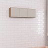 Armario Aereo 3 Portas 120 Cm 843 Castanha Off White Poqq - 6