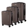 Conjunto de Malas de Viagem São Paulo em ABS Swiss Portinari com Rodinhas Giro 360º 3 Peças Caf - 1