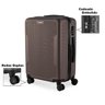 Conjunto de Malas de Viagem São Paulo em ABS Swiss Portinari com Rodinhas Giro 360º 3 Peças Caf - 2