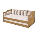 Ver imagem 3 de Sofá Cama Solteiro Vintage 1 Lugar com Cama Auxiliar 195cm Imbuia