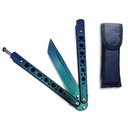 Ver imagem 4 de Canivete Butterfly Bsl-6 Corte Fade Roxo Verde para Tricks Fidget Colecionador Aço Inox