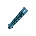 Ver imagem 5 de Canivete Butterfly Bsl-6 Corte Fade Roxo Verde para Tricks Fidget Colecionador Aço Inox