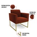 Ver imagem 4 de Namoradeira e 2 Poltronas Industrial Dourado Marisa Bouclê Terra D03 - D’Rossi
