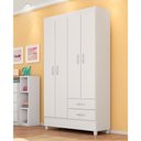 Ver imagem 2 de Guarda Roupa Scala Nobre 4 Portas Branco Rosa