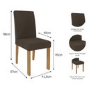 Ver imagem 5 de Conjunto Sala de Jantar Mesa Grace 130x90 cm e 6 Cadeiras Maia Cimol Nature/Off White/Mascavo