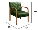 Ver imagem 3 de Kit 2 Poltronas Lara Cor:Veludo Verde 270