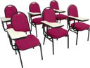 Ver imagem 1 de Kit com 6 Cadeiras para Auditórios Linha Hotel Rosa