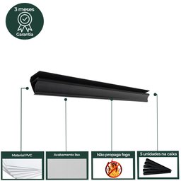 Rodateto Pvc 8mmx38mmx3,00m 5 Un Azn - Preto - 7