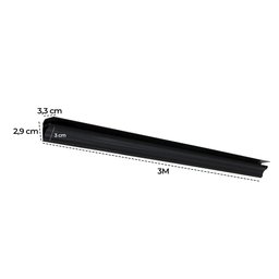 Rodateto Pvc 8mmx38mmx3,00m 5 Un Azn - Preto - 6