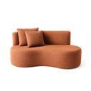 Ver imagem 3 de Conjunto 01 Poltrona + Sofá Curvo Orgânico Nature Gaia Boucle Terracota - Montanaris Decor