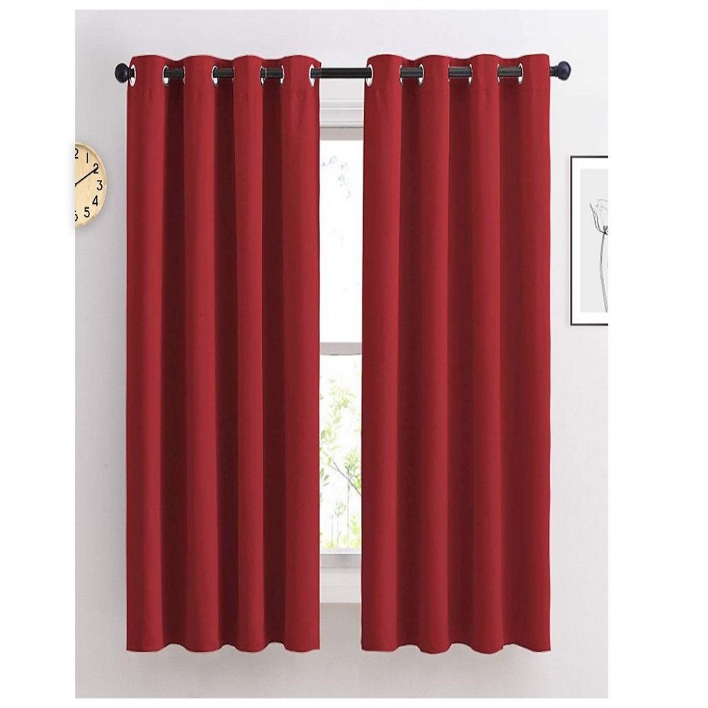 Cortina De Tecido Premium Para Janela e porta 2,80 x 2,20 Altura Vermelho - 4