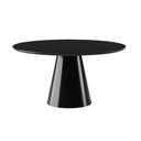 Ver imagem 1 de Mesa de Jantar Cone Redonda 90 Cm Laqueada Linn Design Decor Preto