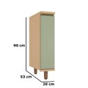 Ver imagem 2 de Balcão para Cozinha 100% MDF 20 cm 1 Porta Lótus Carvalho/Verde