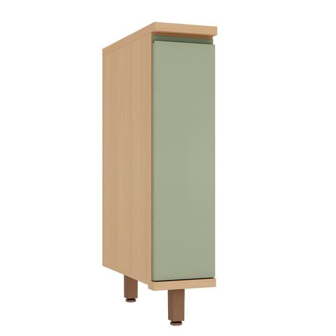 Balcão para Cozinha 100% MDF 20 cm 1 Porta Lótus Carvalho/Verde