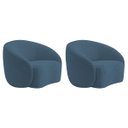 Ver imagem 1 de Kit 02 Poltronas Orgânica Luxo Recepção Amore Linho