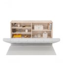 Ver imagem 4 de Cabeceira Box Isis Solteiro Fixação no Box MDF MDP Amarula Branco Framar