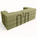 Ver imagem 4 de Sofá Cama na Caixa 3 Lugares Orgânico Moderno Premium Boucle