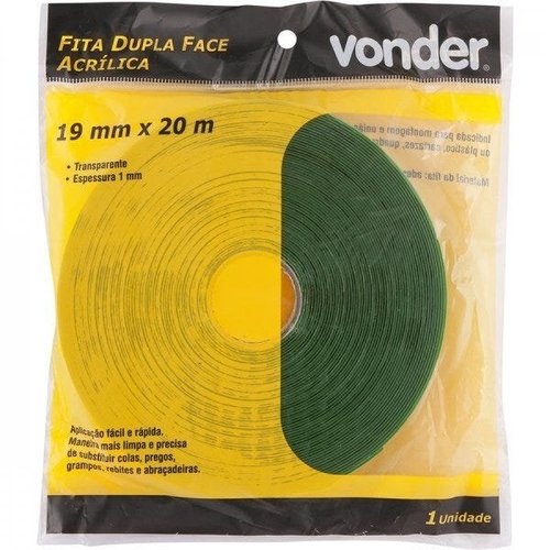 Fita Dupla Face Acrílica 19mm x 20m Vonder