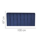 Ver imagem 2 de Painel Estofada Kiara 100cm Solteiro Box Quarto Suede Azul Marinho - Gat Magazine