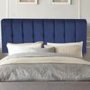 Ver imagem 1 de Painel Estofada Kiara 100cm Solteiro Box Quarto Suede Azul Marinho - Gat Magazine