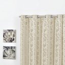 Ver imagem 2 de Cortina para Sala Quarto Semi Blackout Jacquard Palha 6,00x2,80