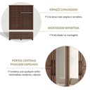 Ver imagem 6 de Conjunto Guarda Roupa 4 Portas + Cômoda 5 Gavetas 100% Madeira Maciça - Linha Ouro Finestra Móveis Marrom/Café