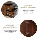 Ver imagem 5 de Conjunto Guarda Roupa 4 Portas + Cômoda 5 Gavetas 100% Madeira Maciça - Linha Ouro Finestra Móveis Marrom/Café