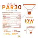 Ver imagem 2 de Lâmpada Led Colorido Âmbar Laranja Par30 10w Bivolt E27 Ip65 Externo Festa