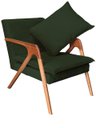 Ver imagem 2 de Kit 2 Poltronas decorativa Monalisa Luxo Dora Bela 0130 Verde Musgo
